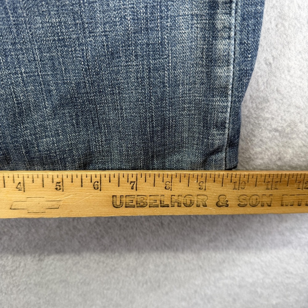 BKE Tyler Jeans Mens 32x30 Blue Relaxed Straight Leg Distressed Denim Baggy - Picture 6 of 10